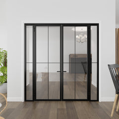 Center Cross Double Door with Sidelights